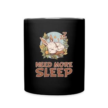 Sleeping Bunny Nightwear - Serene Sleep - Full Colour Mug - black - Front