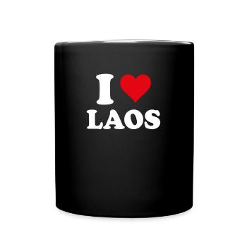 I Love Laos Coeur Cadeau Laotien Laotienne - Mug uni - noir - Devant