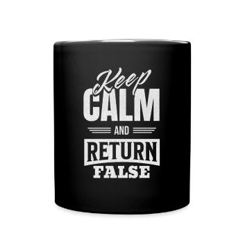 Gardez votre calme et retournez faux - Pour les développeurs et - Mug uni - noir - Devant