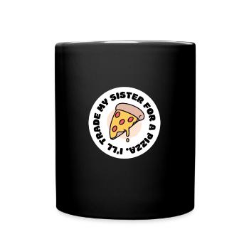 Soeur pour la pizza - Coquine - Mug uni - noir - Devant