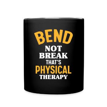 „mastering The Bend – Resilience In Therapy“ - Tasse einfarbig - Schwarz - Vorne