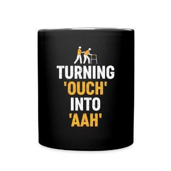 From Pain To Relief – Soothing Therapy Art - Full Colour Mug - black - Front