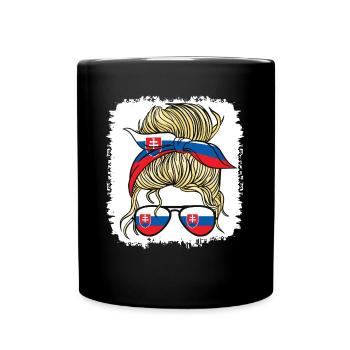 Slovenka Slowakei Flagge Mädchen Slowakische Mädchen Kinder - Tasse einfarbig - Schwarz - Vorne