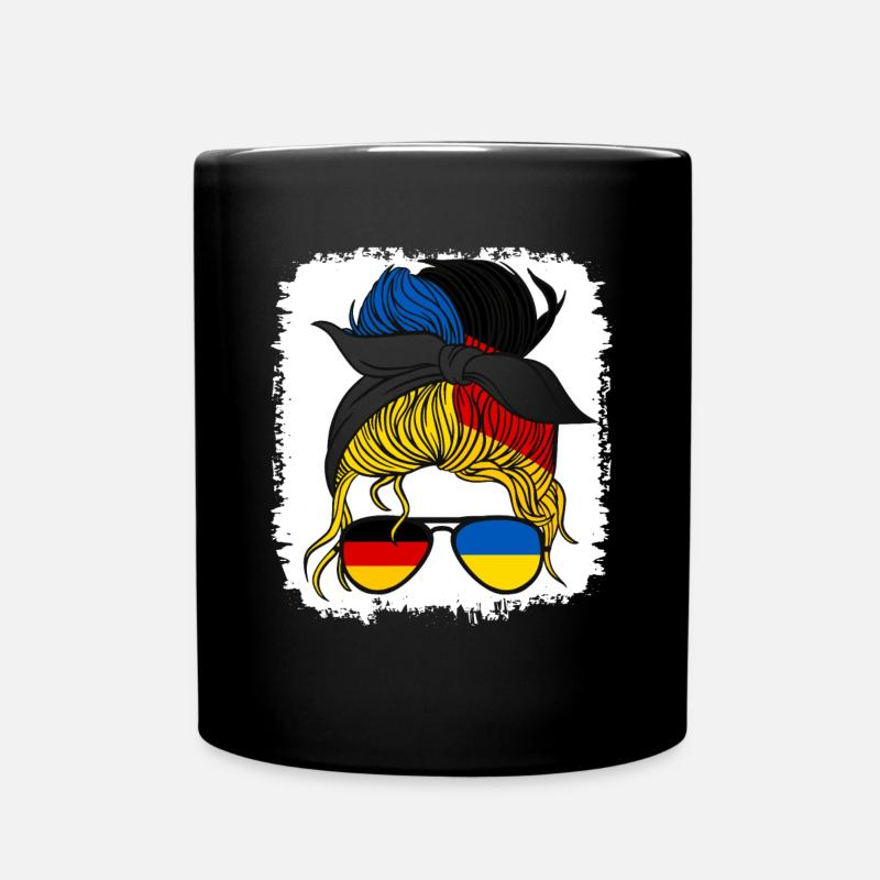 Halb deutsch halb ukrainisch mädchen deutschland ukraine - Tasse einfarbig - Schwarz