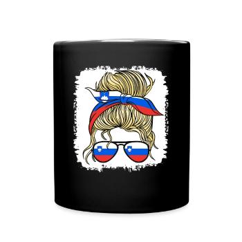 Slovénie Slovenka Flag Filles Slovène Fille Enfants - Mug uni - noir - Devant