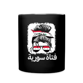 Syria Syria Flag Girls Syrian Girl Kids - Full Colour Mug - black - Front