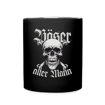 T-Shirt für den etwas älteren Nörgler: Böser Alter - Tasse einfarbig - Schwarz - Vorne