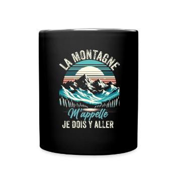 Randonnée Montagne Sport Trekking Humour Alpiniste - Mug uni - noir - Devant
