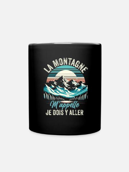 Randonnée Montagne Sport Trekking Humour Alpiniste - Mug uni - noir
