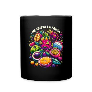 Ich mag Obst-Meme Ayuso Sanchez Politik - Tasse einfarbig - Schwarz - Vorne