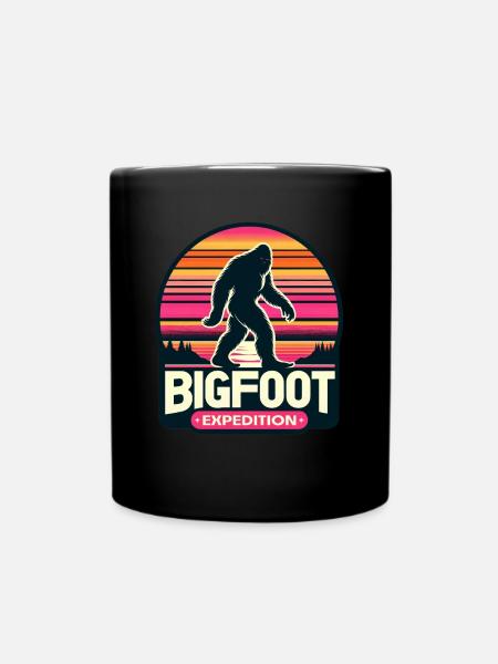 Bigfoot Expedition Wandern | Sasquatch-Jäger - Tasse einfarbig - Schwarz