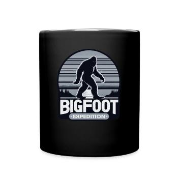 Bigfoot Expedition Hiking | Sasquatch Hunter - Full Colour Mug - black - Front