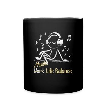 Équilibre entre vie et vie musicale - Mug uni - noir - Devant