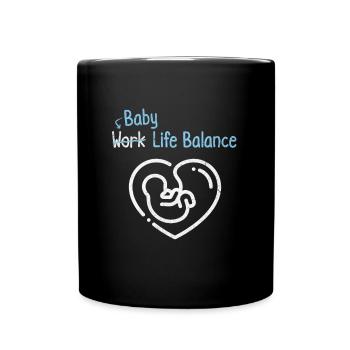 Baby-work-life-balance - Pregnant future - Full Colour Mug - black - Front