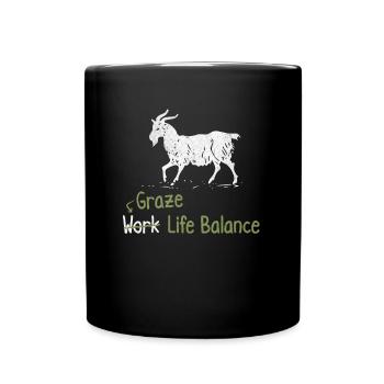Graze Équilibre entre vie professionnelle et vie privée - Ziegenhoftier - Mug uni - noir - Devant