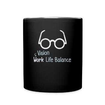 Vision Work-life-balance - Optometrist Profession - Full Colour Mug - black - Front