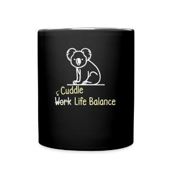 Cuddle Work Life Balance – Koala Bear Australia - Full Colour Mug - black - Front