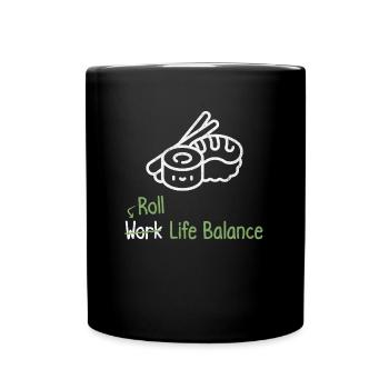 Roll Work Life Balance - Sushi Lover - Full Colour Mug - black - Front