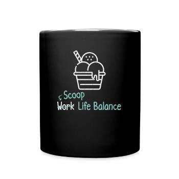 Scoop Work Life Balance – Ice Cream Holidays - Full Colour Mug - black - Front