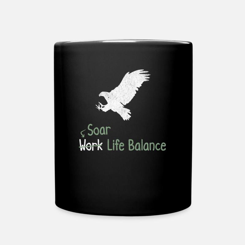 Soar Work Life Balance – Hawk - Tasse einfarbig - Schwarz