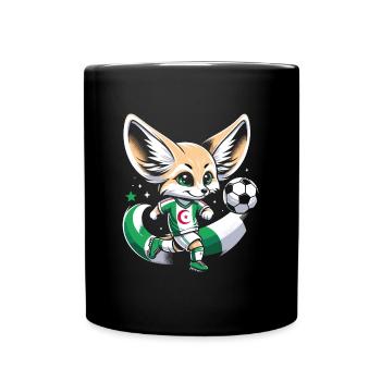 Algerien Fennec Algerischer Fußball Fantrikot - Tasse einfarbig - Schwarz - Vorne