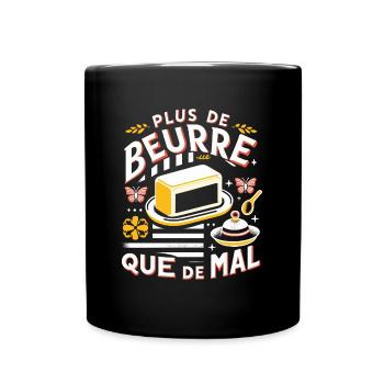 Beurre Breton Plus Que Mal Humour Breizh Bretagne - Mug uni - noir - Devant