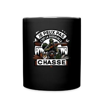 I can't hunting season humor hunter - Full Colour Mug - black - Front