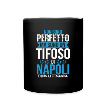 Napoli cadeau fan Napolitano Football Football - Mug uni - noir - Devant