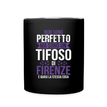 Florenz Geschenk Fan Fiorentino Fußball Calcio - Tasse einfarbig - Schwarz - Vorne