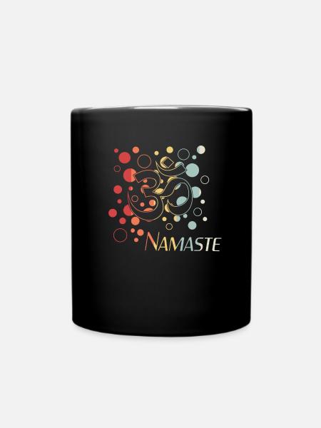 Namaste Yoga - Tasse einfarbig - Schwarz