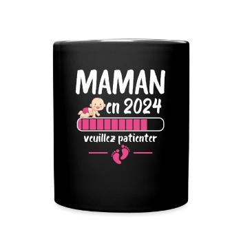 Cadeau Maman Annonce Grossesse Future Maman 2024 - Mug uni - noir - Devant