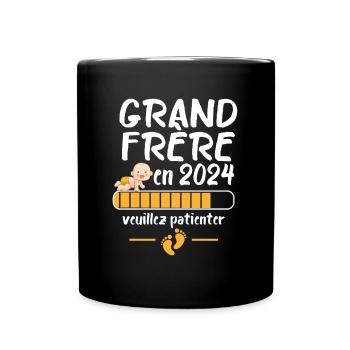 Grand Frère Annonce Grossesse Futur Frère 2024 - Mug uni - noir - Devant