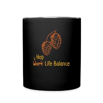 Hops Work-life-balance - Beer Brewing - Full Colour Mug - black - Front