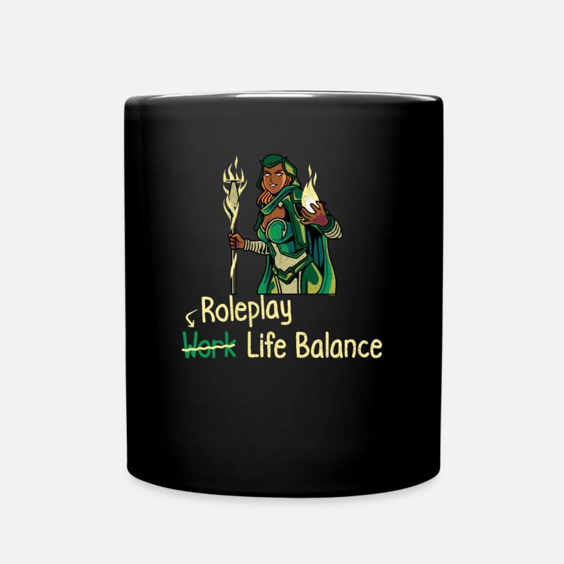 Roleplay Work Life Balance – Rpg Fantasy Geek - Tasse einfarbig - Schwarz