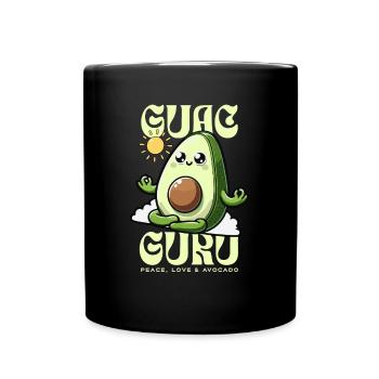 Paix, amour et avocat – Respectueux de l’environnement - Mug uni - noir - Devant
