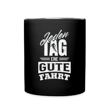 Jeden Tag eine gute Fahrt - Skiurlaub & - Tasse einfarbig - Schwarz - Vorne