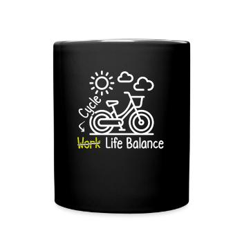 Achieve your work-life balance - Full Colour Mug - black - Front