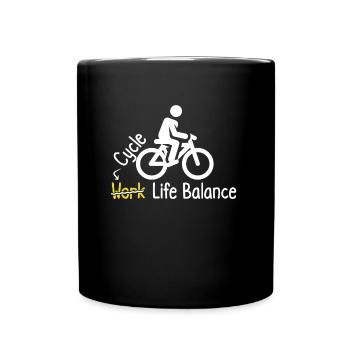 Embrace Cycling Work-life-balance - Full Colour Mug - black - Front