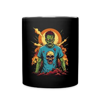 Zombie Comic Illustration - Full Colour Mug - black - Front