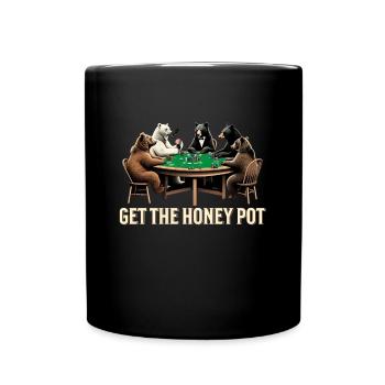 Obtenez l’ours Honey Pot Poker - Mug uni - noir - Devant