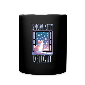 Snow Kitty Delight Cat - Tasse einfarbig - Schwarz - Vorne