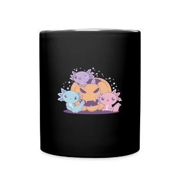 Drôle d’axolotl - Mug uni - noir - Devant