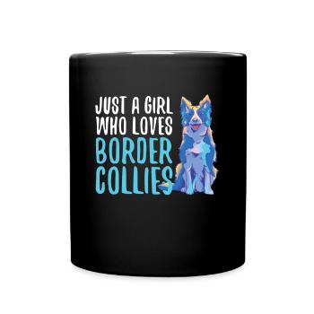 Einzigartiges Border Collie-Design für - Tasse einfarbig - Schwarz - Vorne