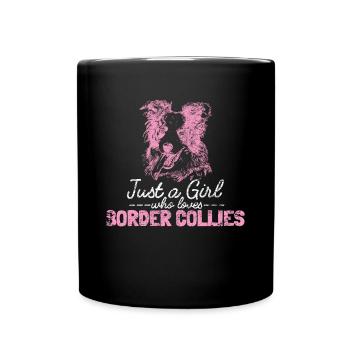 Einzigartiges Border-Collie-Design für - Tasse einfarbig - Schwarz - Vorne