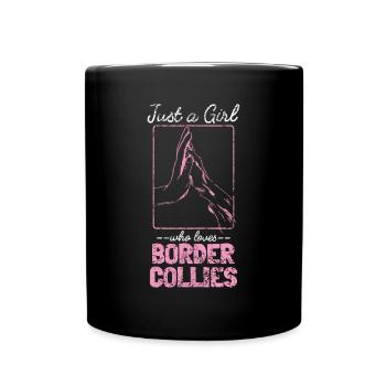 Express your love for Border Collies - Full Colour Mug - black - Front