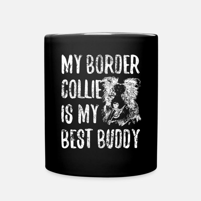 Design for Border Collie Enthusiasts - Full Colour Mug - black