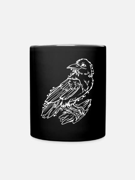 Cooler Rabe, tolles Geschenk Rabenfan - Tasse einfarbig - Schwarz