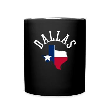 Dallas Patriot USA Flagge Stolz Independence Day - Tasse einfarbig - Schwarz - Vorne
