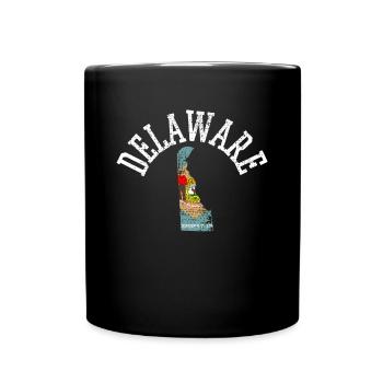 Delaware USA Flagge Patriot Stolz Heimatstaat - Tasse einfarbig - Schwarz - Vorne