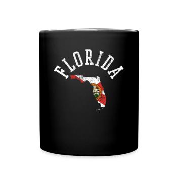 Entdecke Dein Florida Usa Flagge Patriot Design - Tasse einfarbig - Schwarz - Vorne